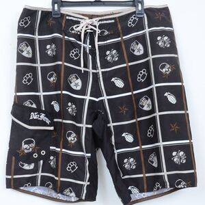 No Fear Men's Size 40 Boardshorts Skull Swim Trunks Size 40